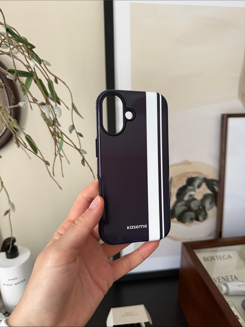 Kaseme Navy & White Stripe Phone Case
